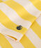 Girls' Stripy Slub Jersey T-shirt NECTAR yellow/AVALANCHE