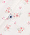Babies' floral print cotton pyjama suit MARSHMALLOW white/MULTICO white