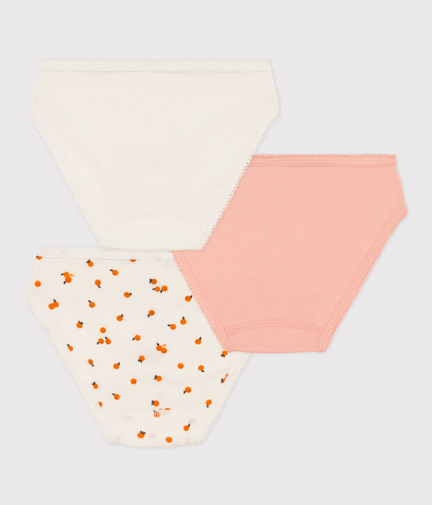Girls' Orangette Themed Cotton Briefs - 3-Pack multicolor