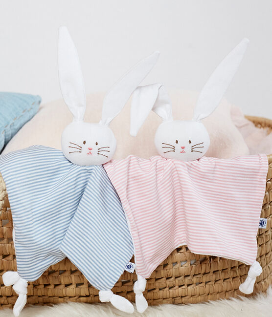 Babies' Ribbed Bunny Comforter CHARME pink/MARSHMALLOW white