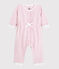 Babies' Long Pink Brushed Terry Jumpsuit JOLI pink