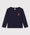 Children's unisex long-sleeved cotton T-shirt SMOKING blue