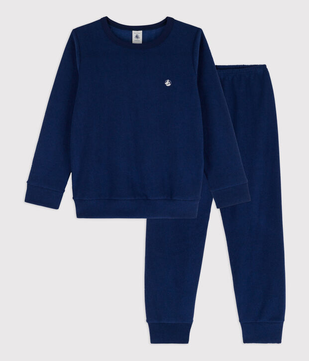 Children's Unisex Brushed Terry Pyjamas blue