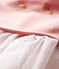 Baby Girls' Long-Sleeved Dual Material Dress CHARME pink/MULTICO white