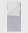 STRIPED COTTON GAUZE MUSLIN FOR BABY MARSHMALLOW white/SMOKING blue