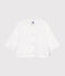 Babies' cotton pique blouse ECUME white