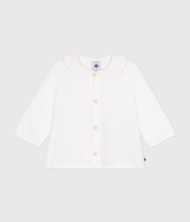Babies' cotton pique blouse white