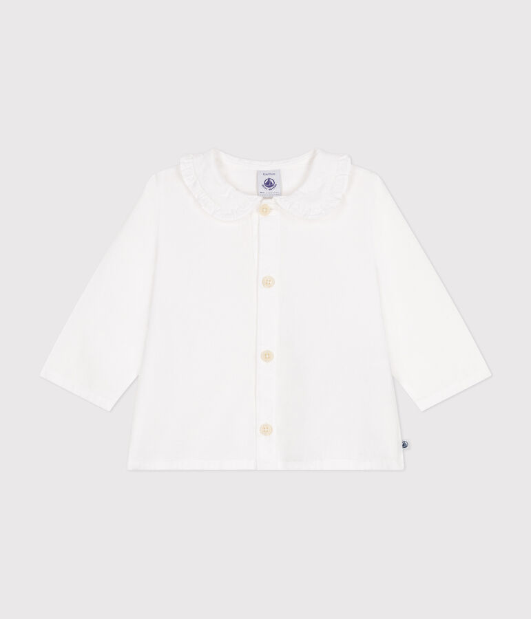 Babies' cotton pique blouse white