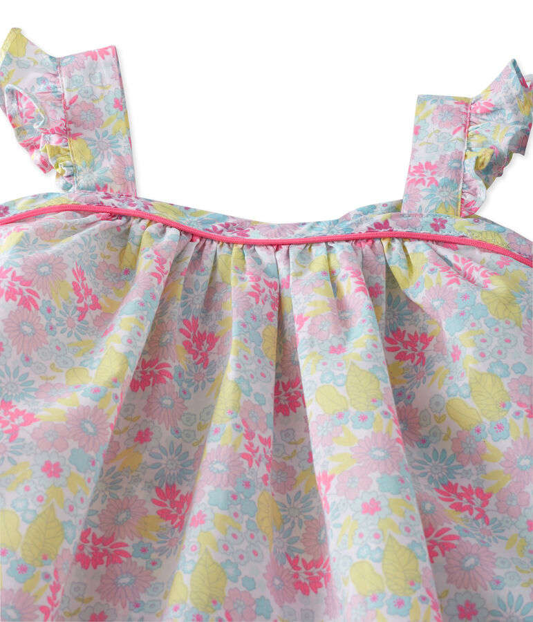 Baby girls' printed dress white/multicolor