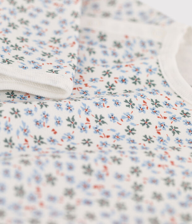 Babies' Fleece Patterned Sleepsuit white/multicolor