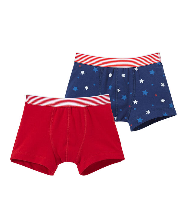 Set of 2 boys' boxers white