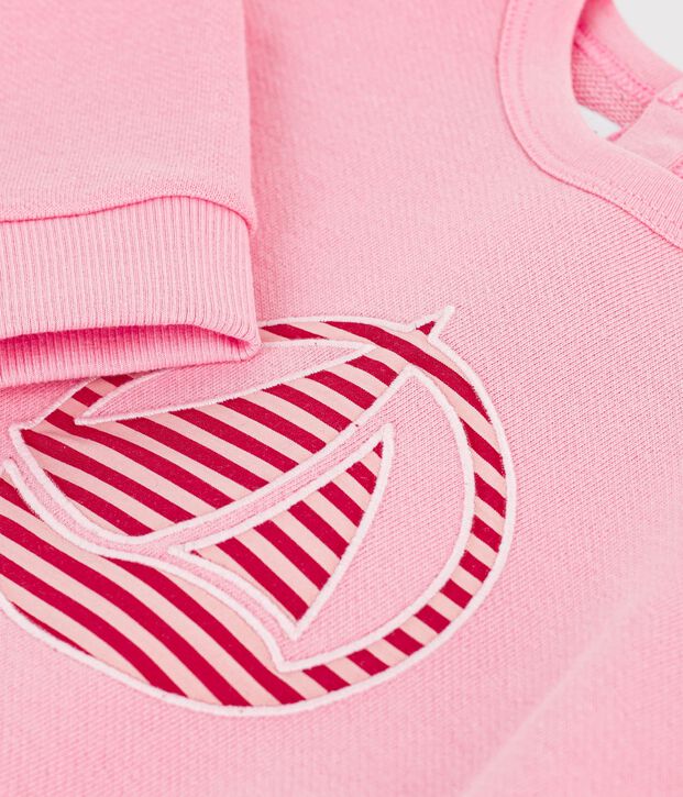 Babies' plain cotton sweatshirt with a printed logo CHARMI