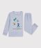 Children's plain velour pyjamas with a skier motif POLAIRE