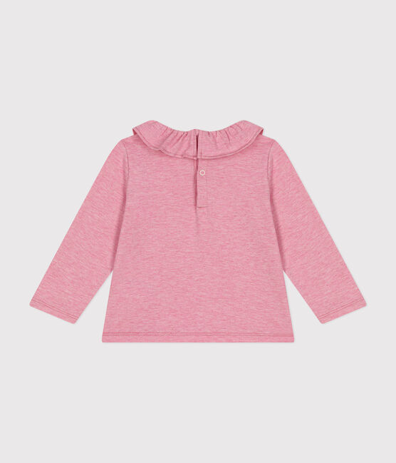 Babies' Long-Sleeved Jersey Blouse ROSELINE CHINE pink