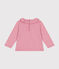 Babies' Long-Sleeved Jersey Blouse ROSELINE CHINE pink