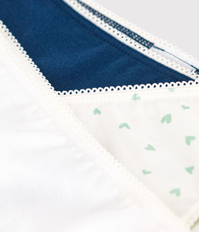 Children's heart-print cotton and elastane pants - 3-Pack variante 1