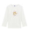 Girl's long sleeved T-shirt MARSHMALLOW white