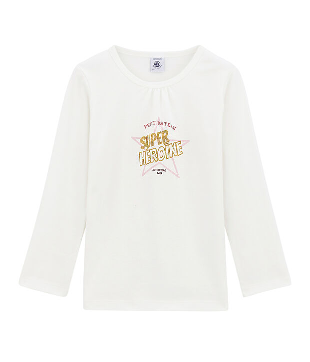 Girl's long sleeved T-shirt white
