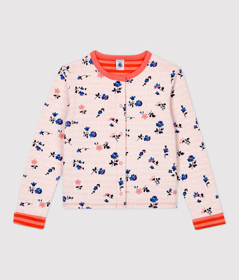 Girls' Tube Knit Cardigan white/multicolor