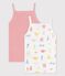 Girls' Paris-Themed Cotton Vest Tops - 2-Pack variante 1