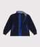Boy's daytime fleece jacket with a zip SMOKING blue