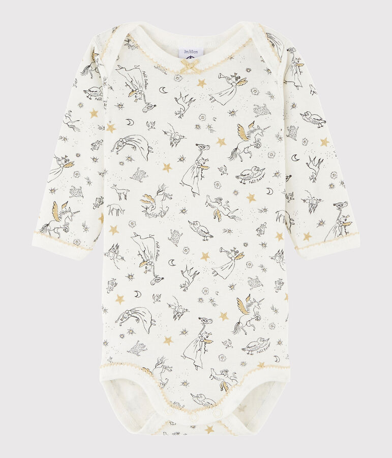 Baby Girls' Long-Sleeved Bodysuit white/multicolor