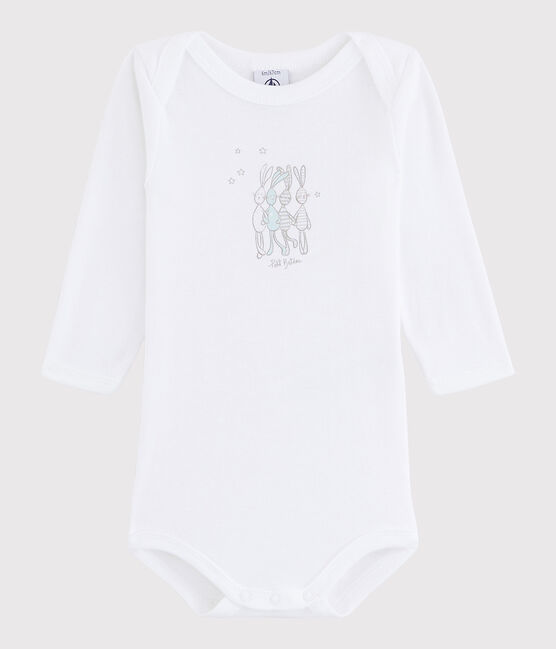 Unisex Babies' Long-Sleeved Bodysuit ECUME white