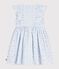 Children's sleeveless cotton dress FRAICHEUR blue/MULTICO white