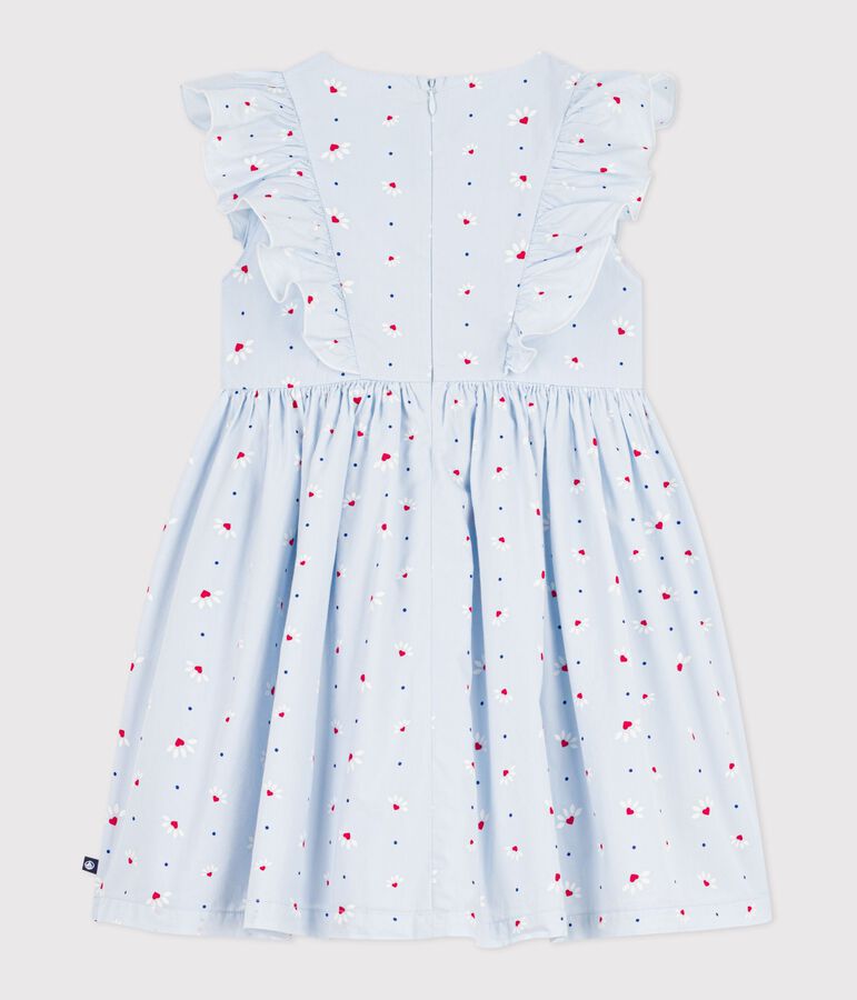 Children's sleeveless cotton dress blue/multicolor