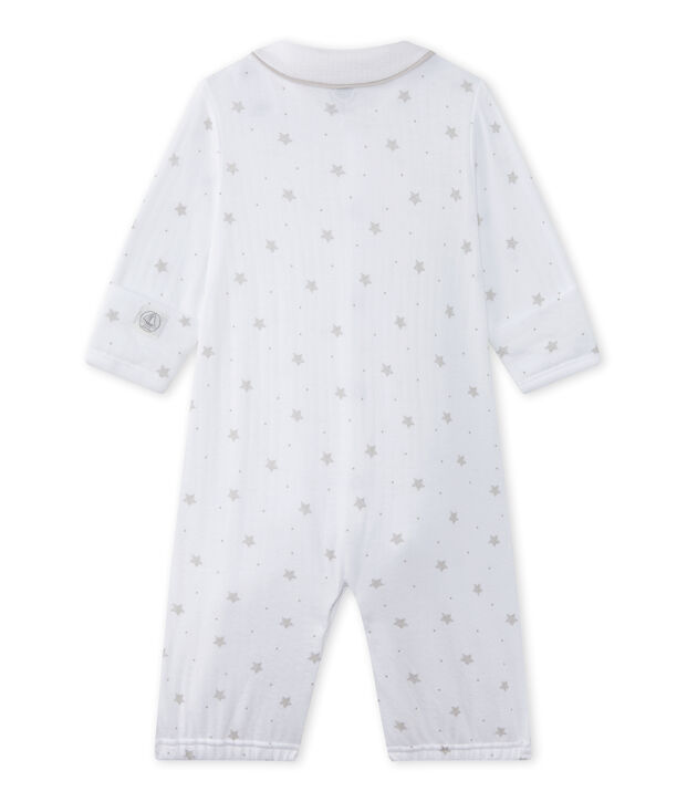 Baby's unisex 2-in-1 one-piece / sleep sack white/brown