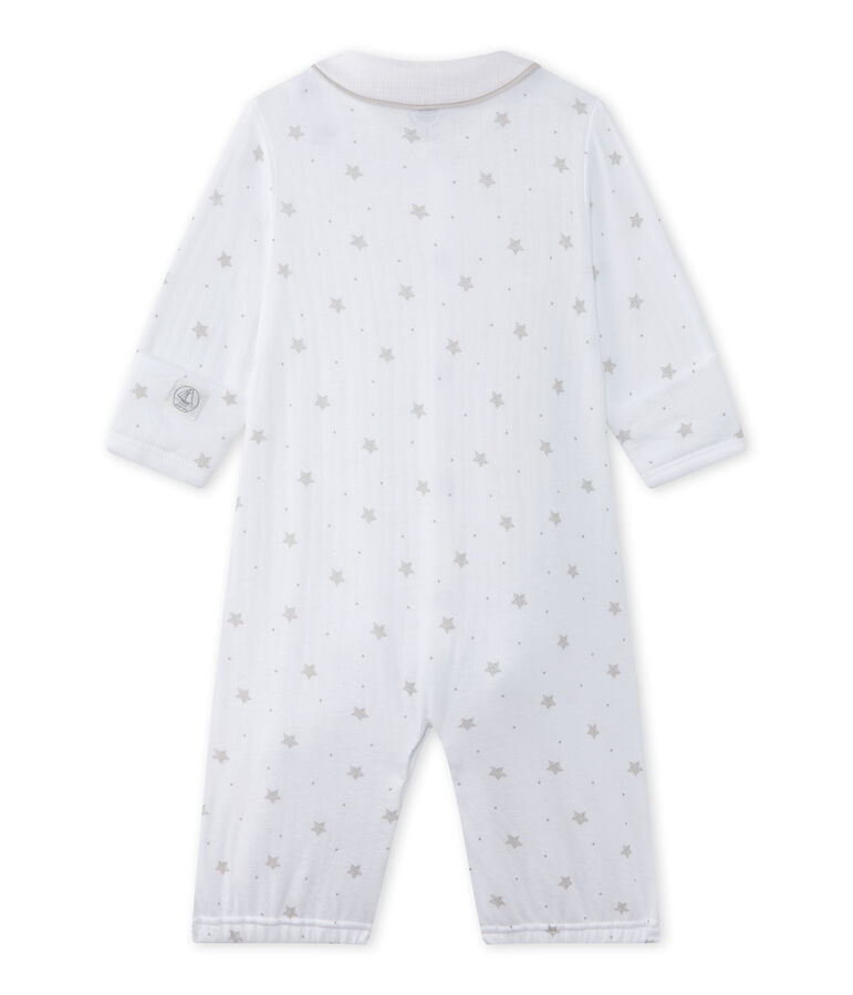 Baby's unisex 2-in-1 one-piece / sleep sack white/brown