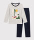 Children's plain velour pyjamas