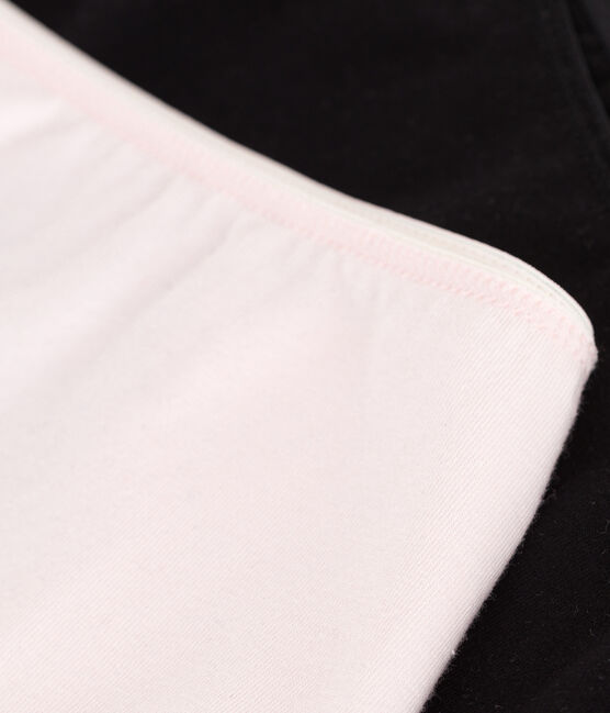 Women's plain cotton and elastane shorties - 2-pack variante 1