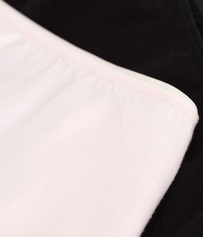 Women's plain cotton and elastane shorties - 2-pack multicolor