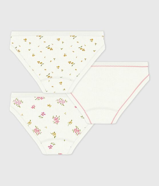 Pack of children's flower-print cotton pants variante 1