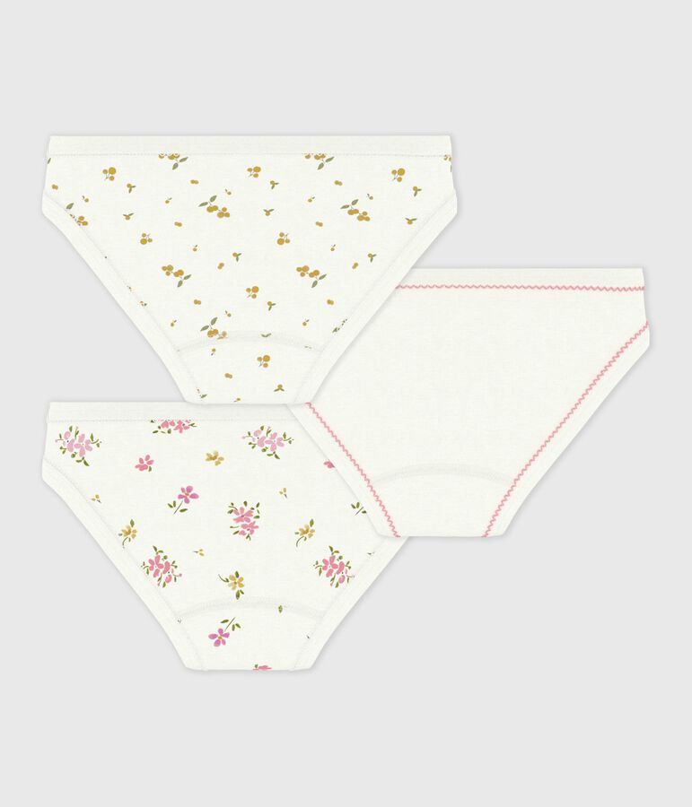 Pack of children's flower-print cotton pants multicolor