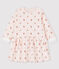 Baby Girls' Long-Sleeved Fleece Dress FLEUR pink/MULTICO white