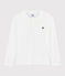 Boys' Cotton and Linen Blend T-Shirt MARSHMALLOW white