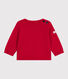 Babies' sailor jumper in plain wool and cotton