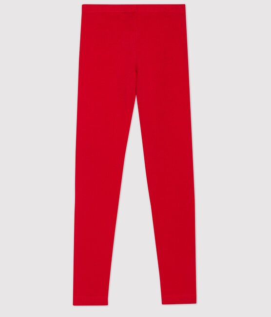 Girls' Elastane Jersey Leggings TERKUIT red