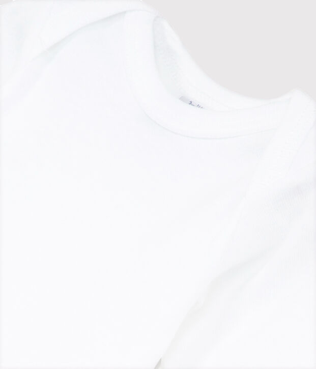 Baby's White Long-Sleeved Bodysuit white