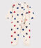 Babies' fleece onesie AVALANCHE white/MULTICO