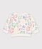 Babies' animal print cotton sweatshirt Ecru/multicolor