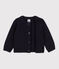 Babies' Wool Knit Cardigan SMOKING blue