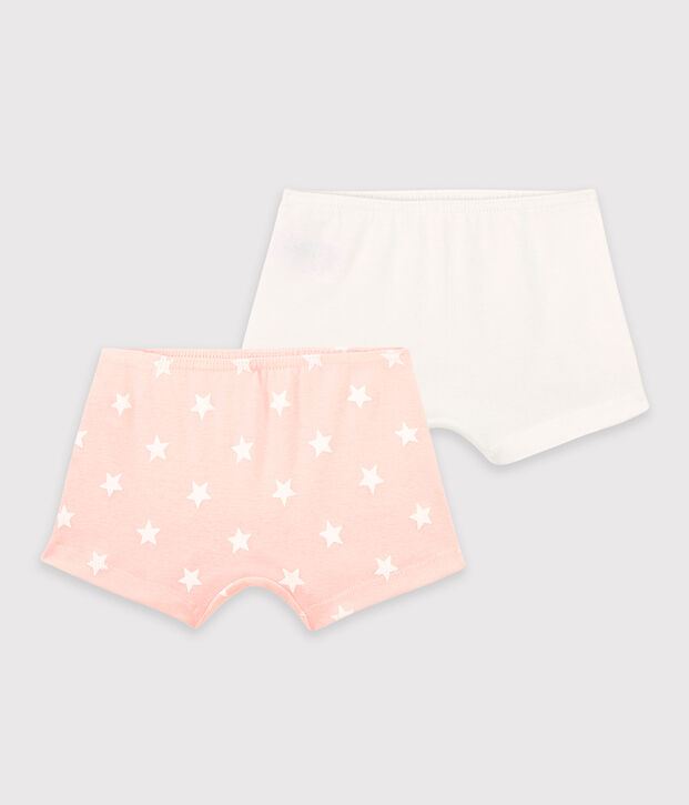 Girls' Star Print Cotton Hipsters - 2-Pack multicolor