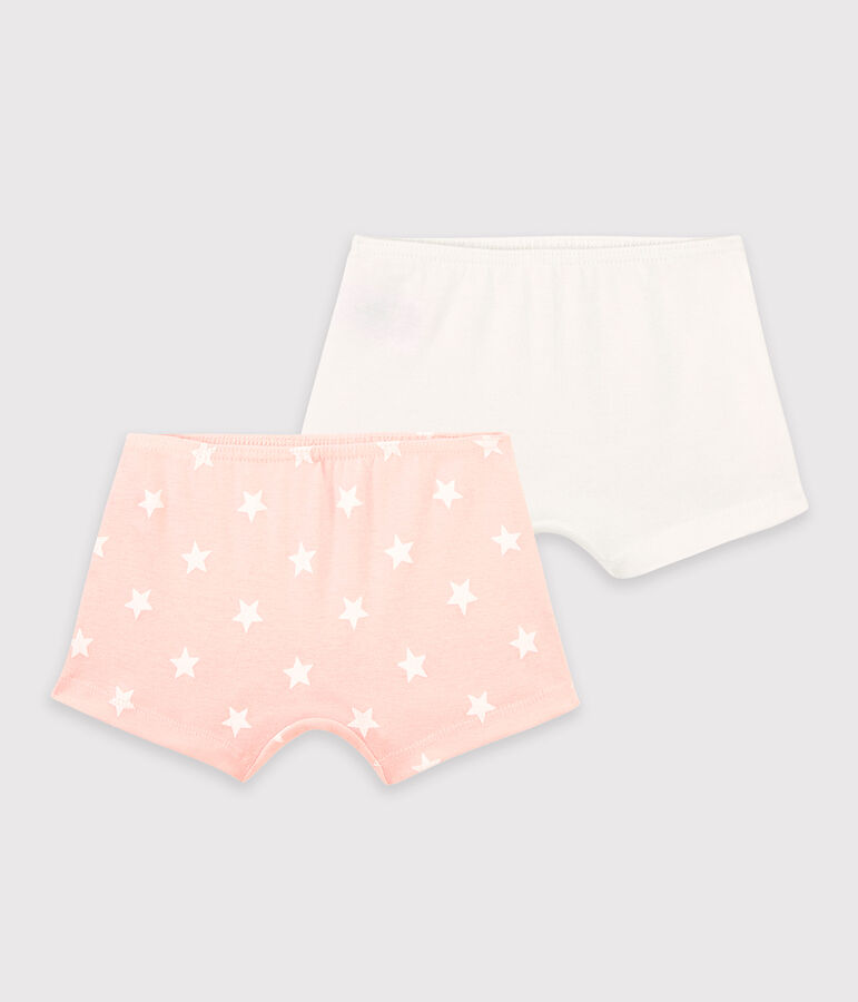 Girls' Star Print Cotton Hipsters - 2-Pack multicolor