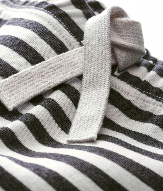 Baby boy's striped trousers CITY black/MARSHMALLOW white