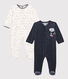 Babies' Velour Sleepsuit - 2-Pack