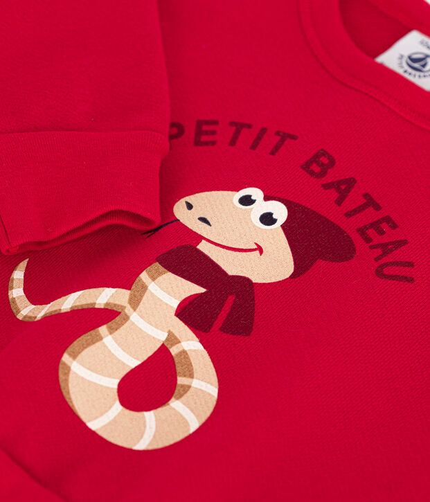 Babies' fleece sweatshirt red