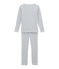 Little boy's fitted pyjamas. POUSSIERE grey/MEDIEVAL blue